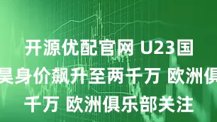开源优配官网 U23国足门将李昊身价飙升至两千万 欧洲俱乐部关注